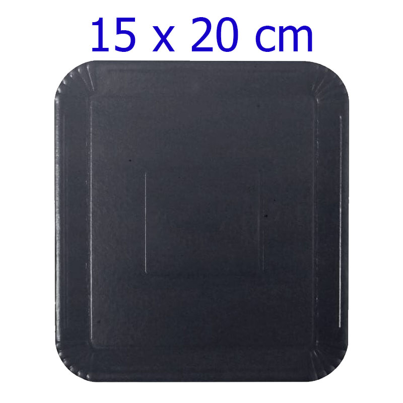 Bandeja Rectangular Nº2 Negra 15 X 20 Cm