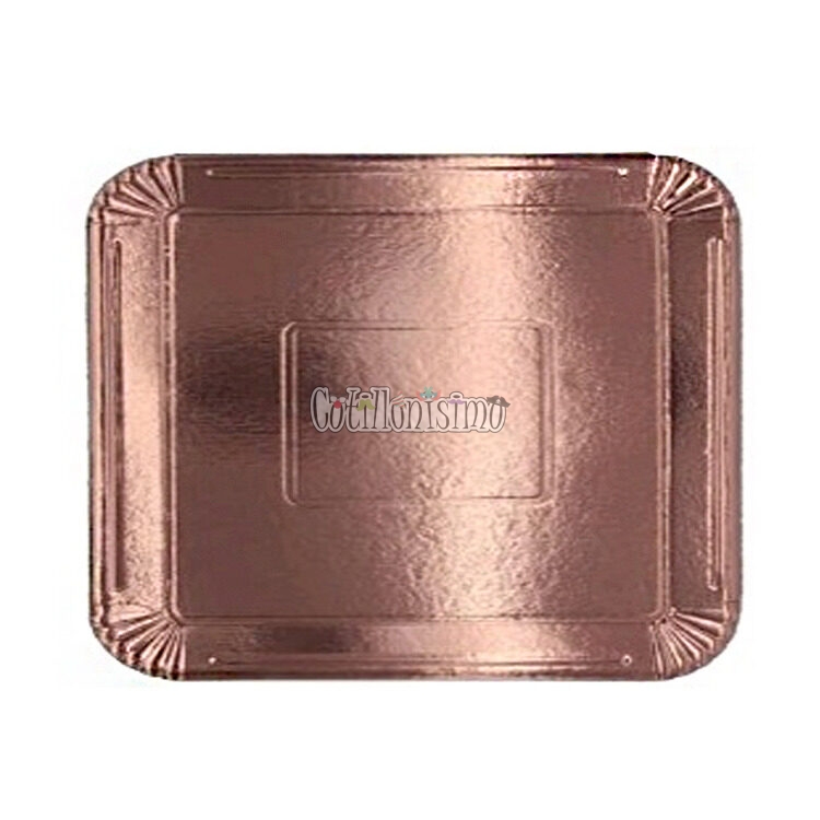 Bandeja Rectangular N°1 Rosa Gold 13 X 18 Cm