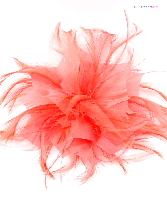 Flor tocado coral