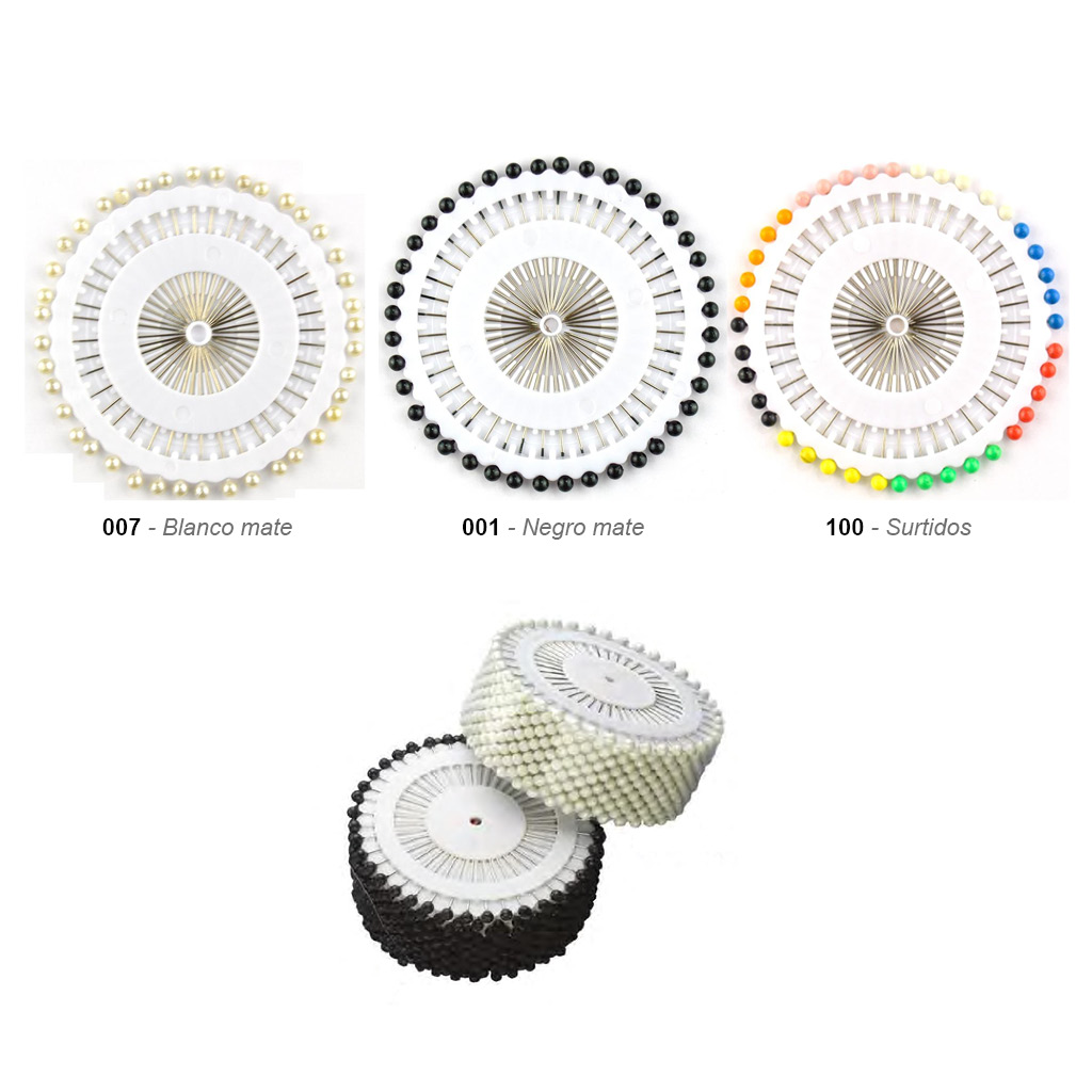 Alfileres perla en discos