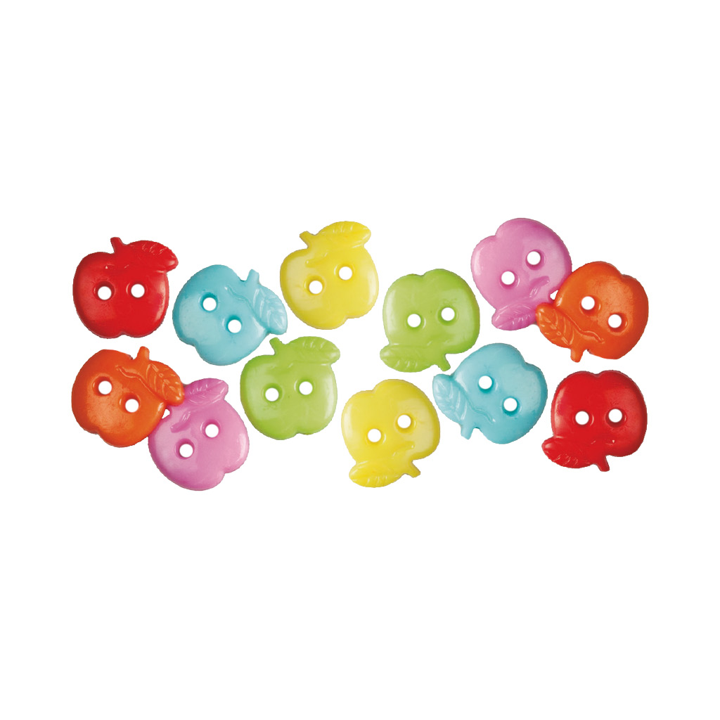 Botón de plástico pintado