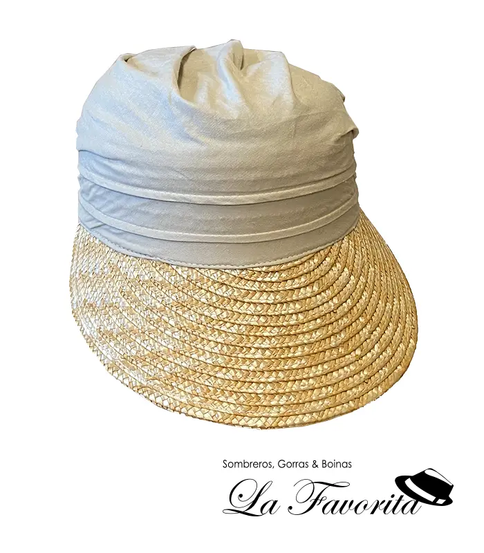 Visera verano mujer paja y tela – Miralles