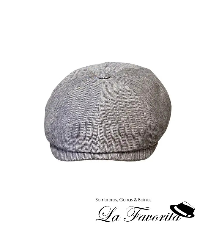 Gorra verano 8 paneles botón espiga fina lino Shelby – Alfonso D’Este