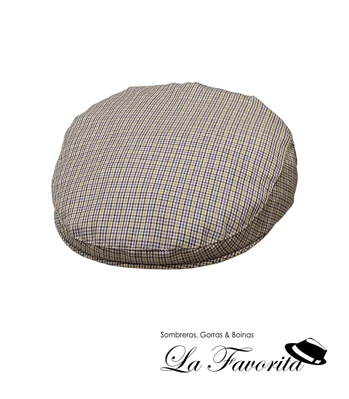 Gorra verano lana dibujo cuadritos – Beirets