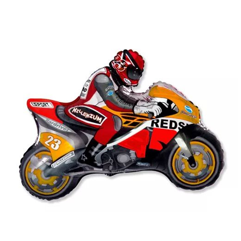 Globo Moto de Carreras (Silueta) Apto Aire 61 x 48cm