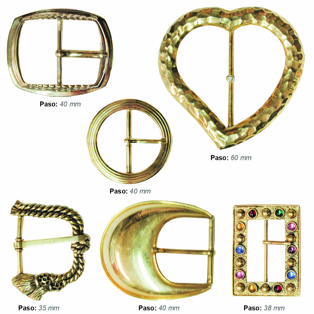 Hebillas surtidas doradas