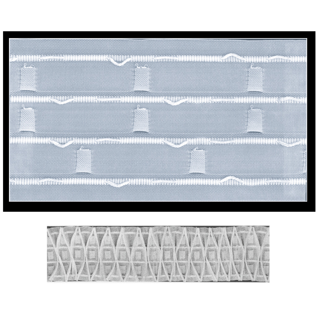 Cinta de cortina nido de abeja