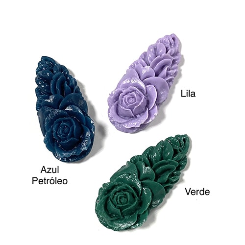 LÁGRIMA PLANA CON FLOR Y PÉTALOS - Imagen 3