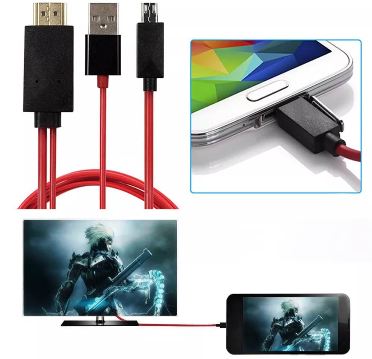 Cable HDMI Samsung S3/S4/S5/S6/Note 2/Note3/Note 4 - Imagen 2