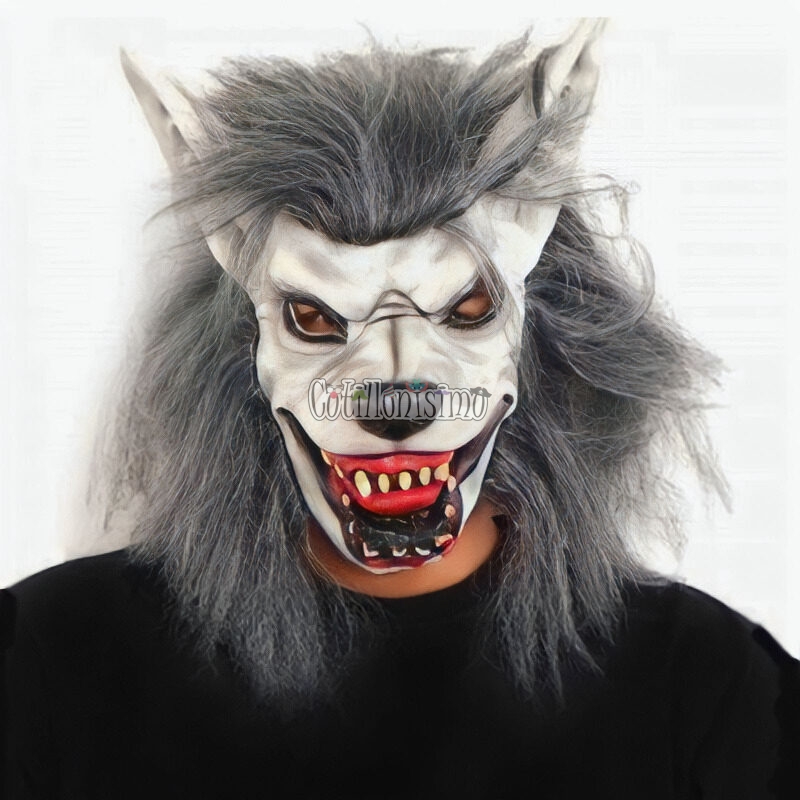 Mascara de Latex LOBO BLANCO