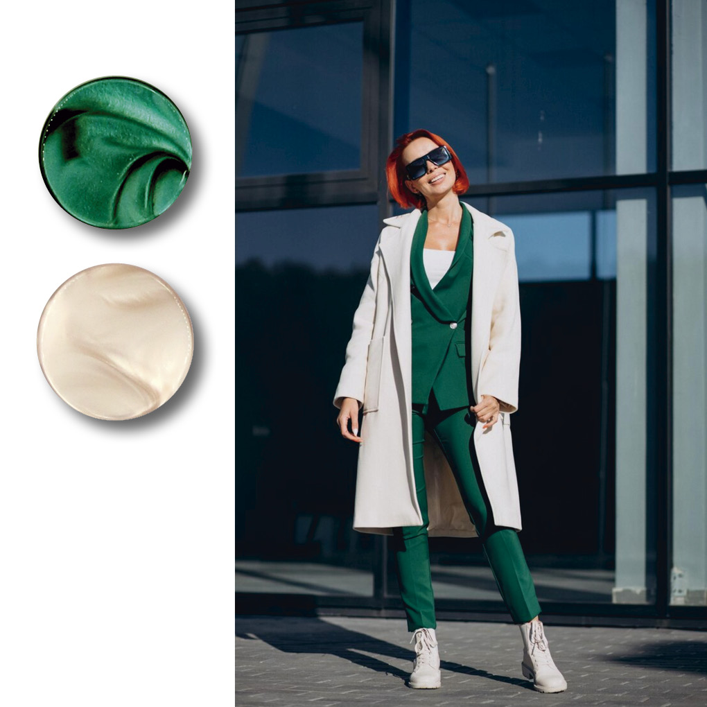 Botón Resina Brillante Liso