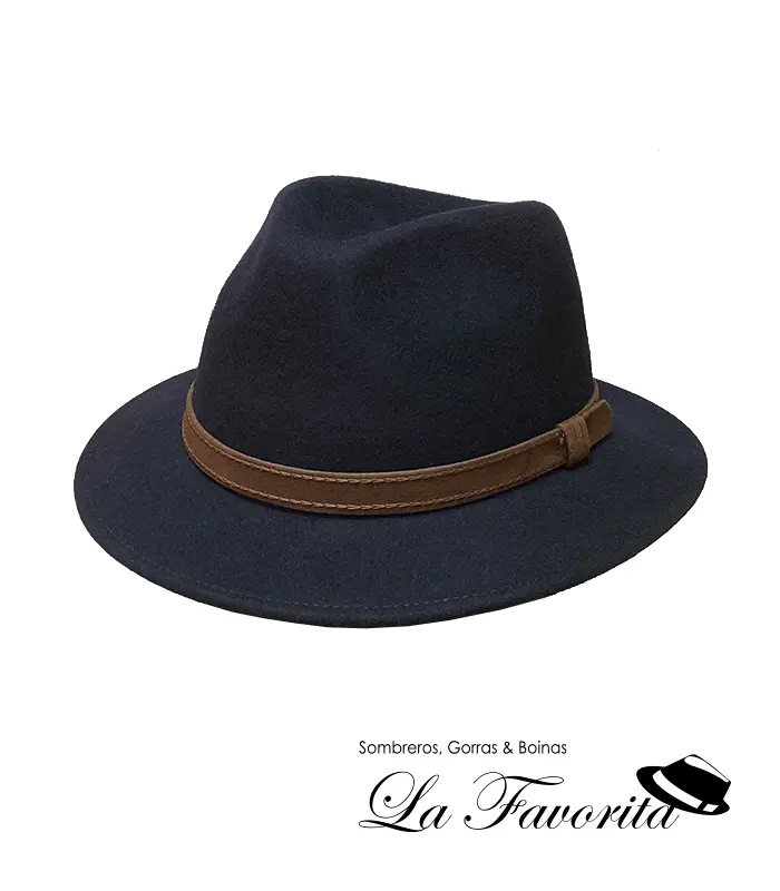 Sombrero lana flexible ala corta cinta cuero – Hat Club