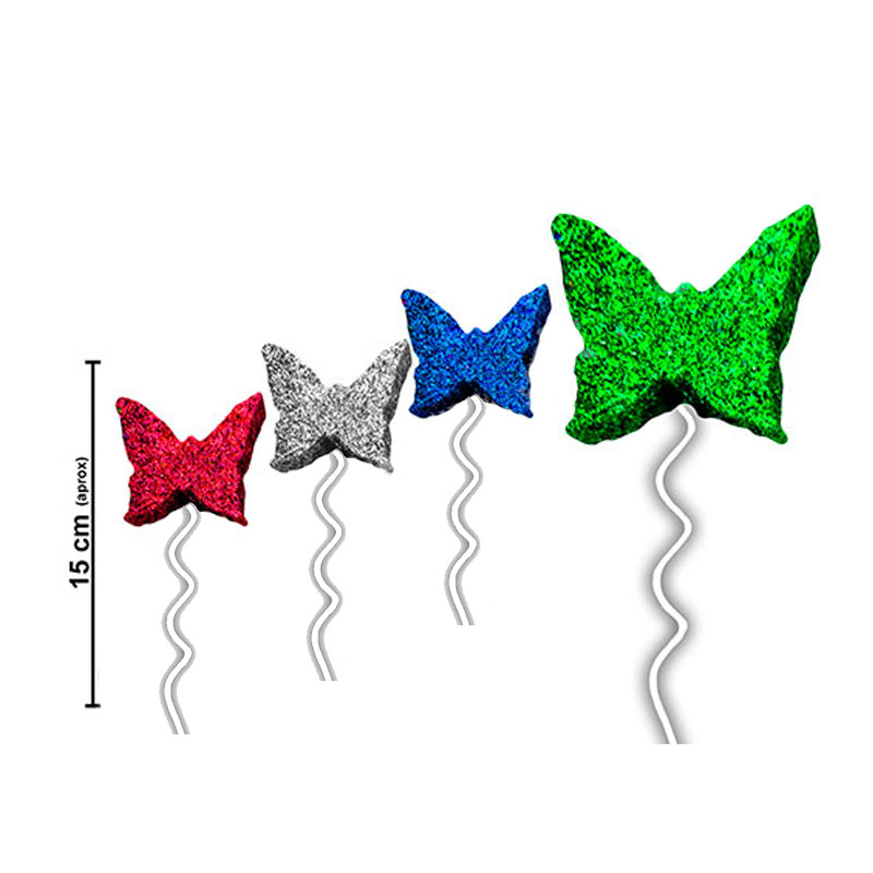 Set Pinches Resorte Mariposa Colores Surtidos X6u