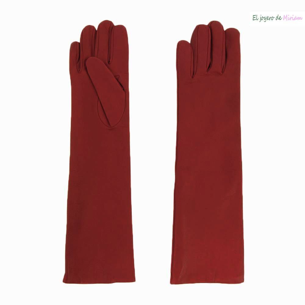 Guantes de fiesta color teja