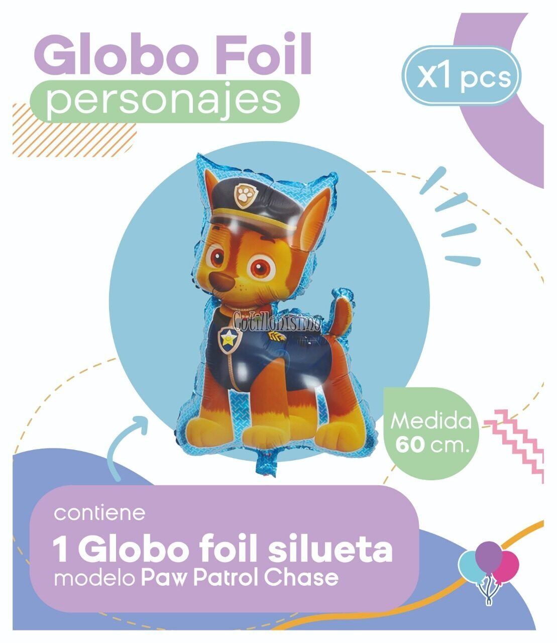 Globo PAW PATROL CHASE (Silueta) Apto Aire