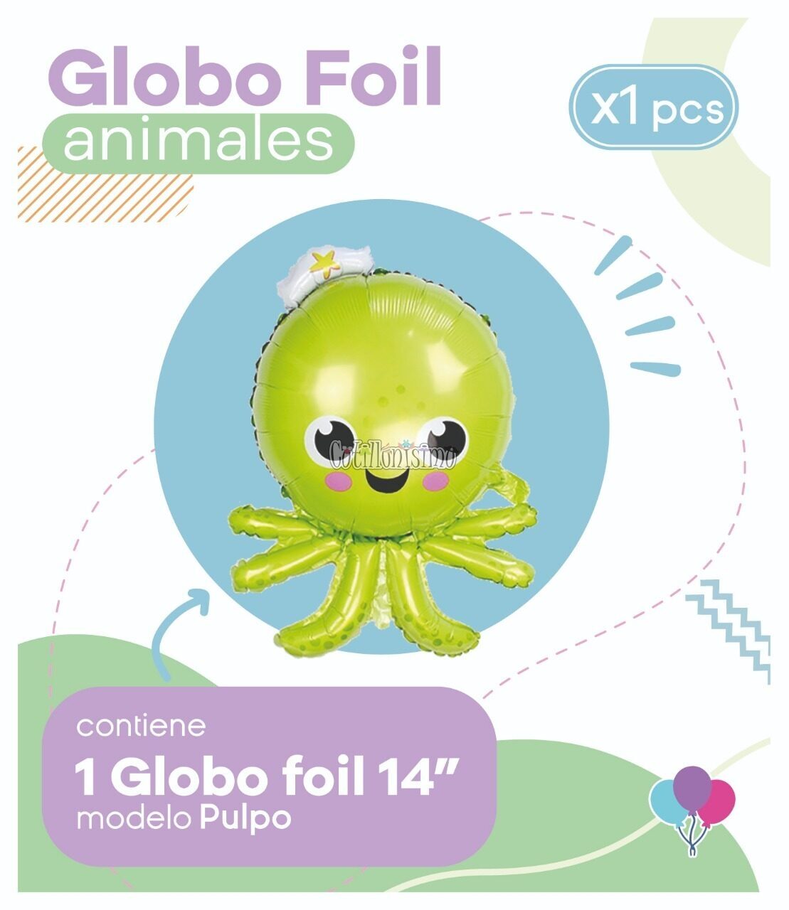 Globo PULPO (14 Pulgadas) Apto Aire