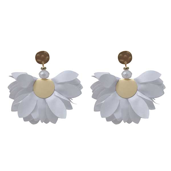 Pendientes pétalos blancos