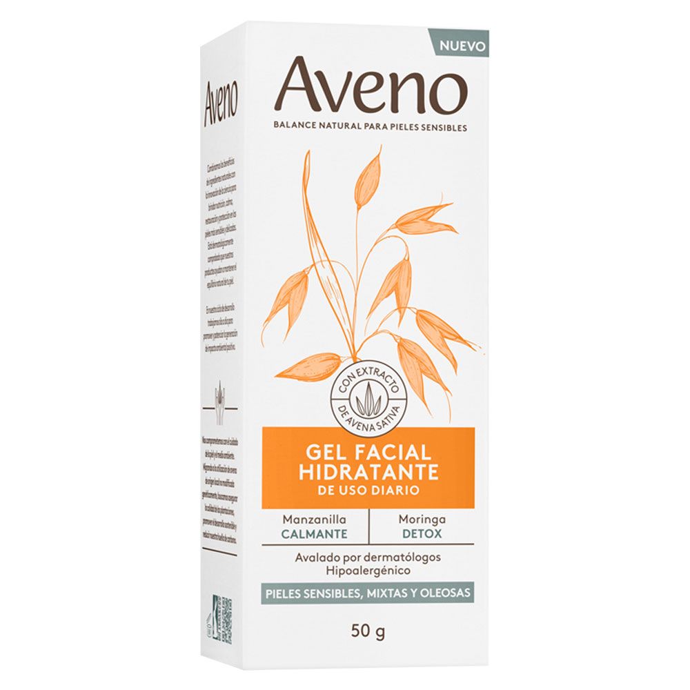 AVENO FACIAL GEL HIDRATANTE PARA PIELES MIXTAS Y SENSIBLES X 50 GRAMOS