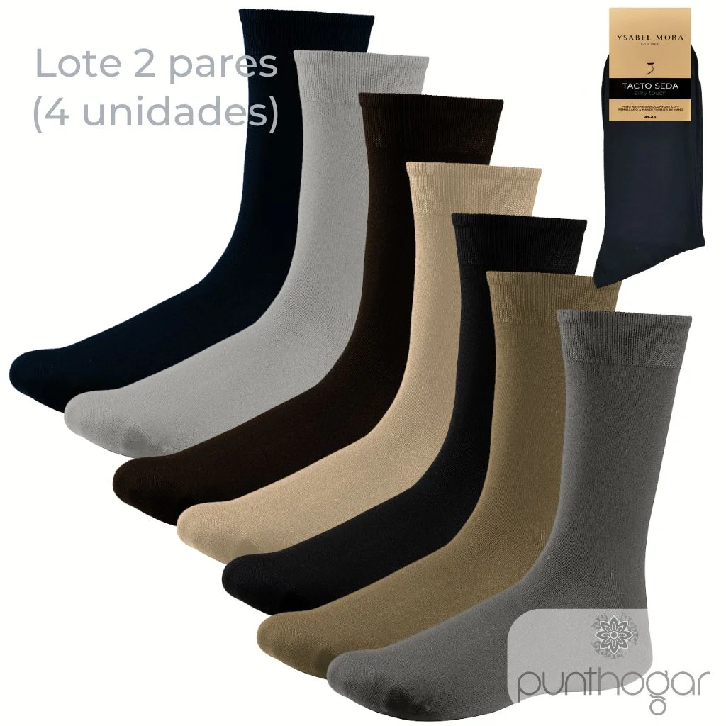 Pack 2 calcetines hombre 22342 TACTO SEDA marca Ysabel Mora