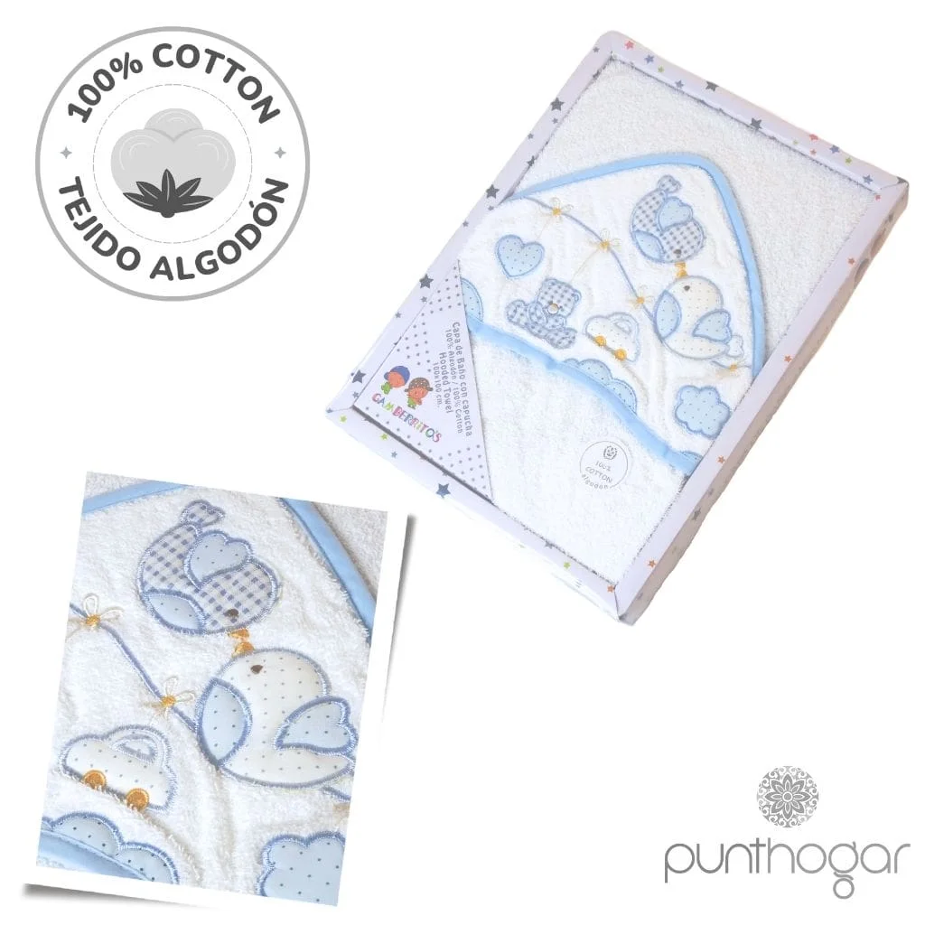 Capa baño bebe con capucha 9394