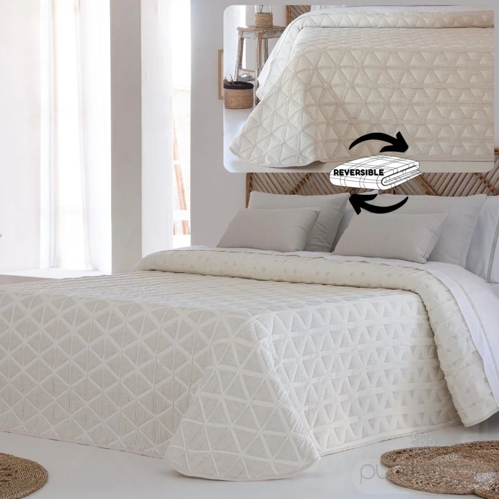 Colcha piqué reversible NILO de JVR - Imagen 2