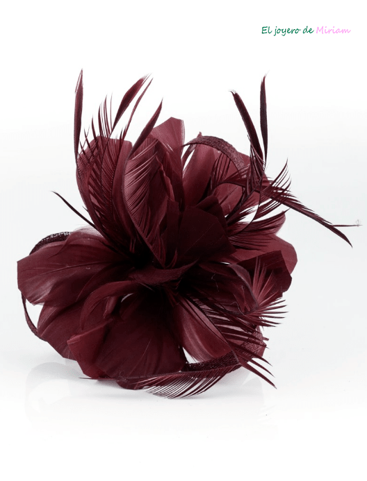 Tocado granate burdeos