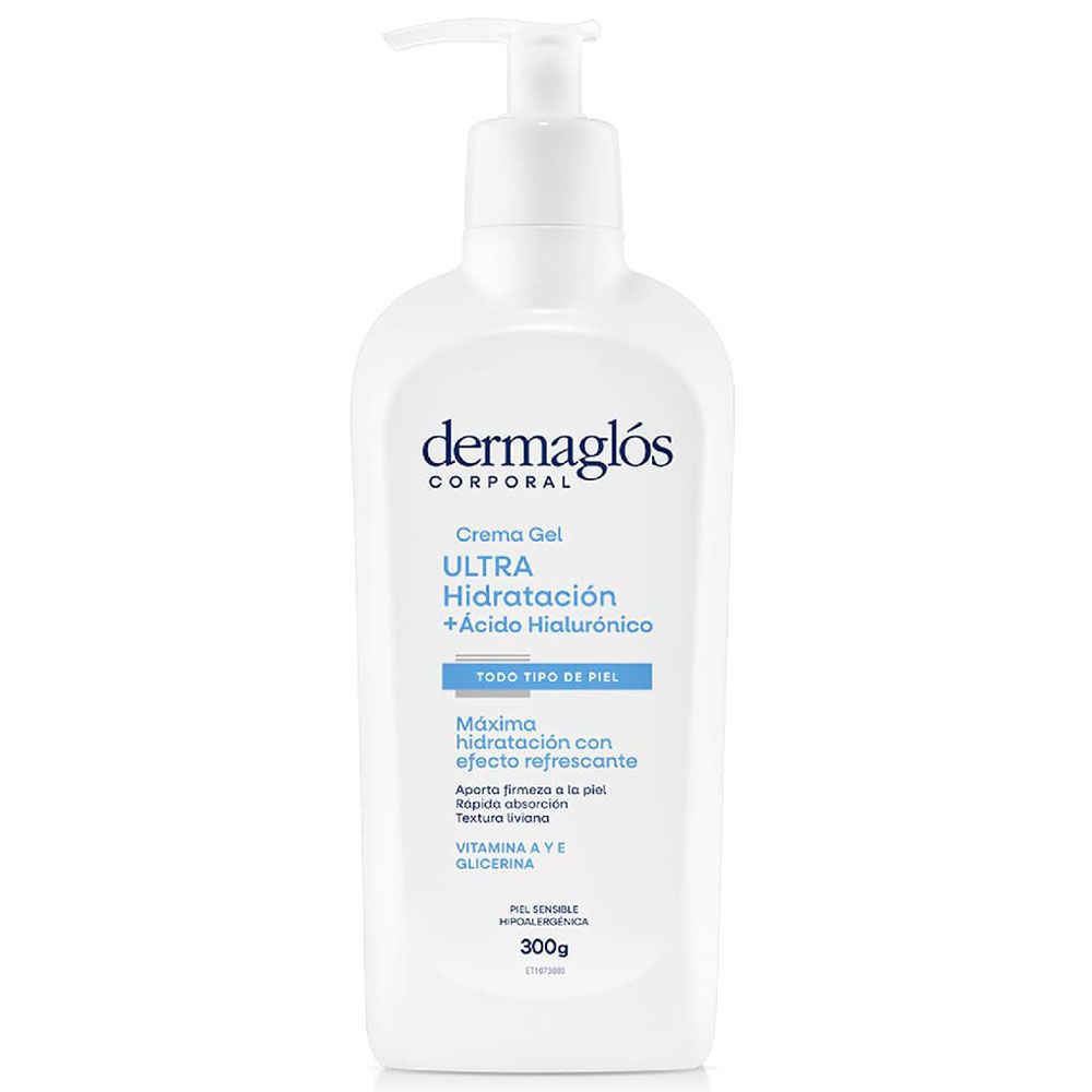 DERMAGLOS CORPORAL ULTRA HIDRATACION + ACIDO HIALURONICO CREMA GEL X 300 Gramos