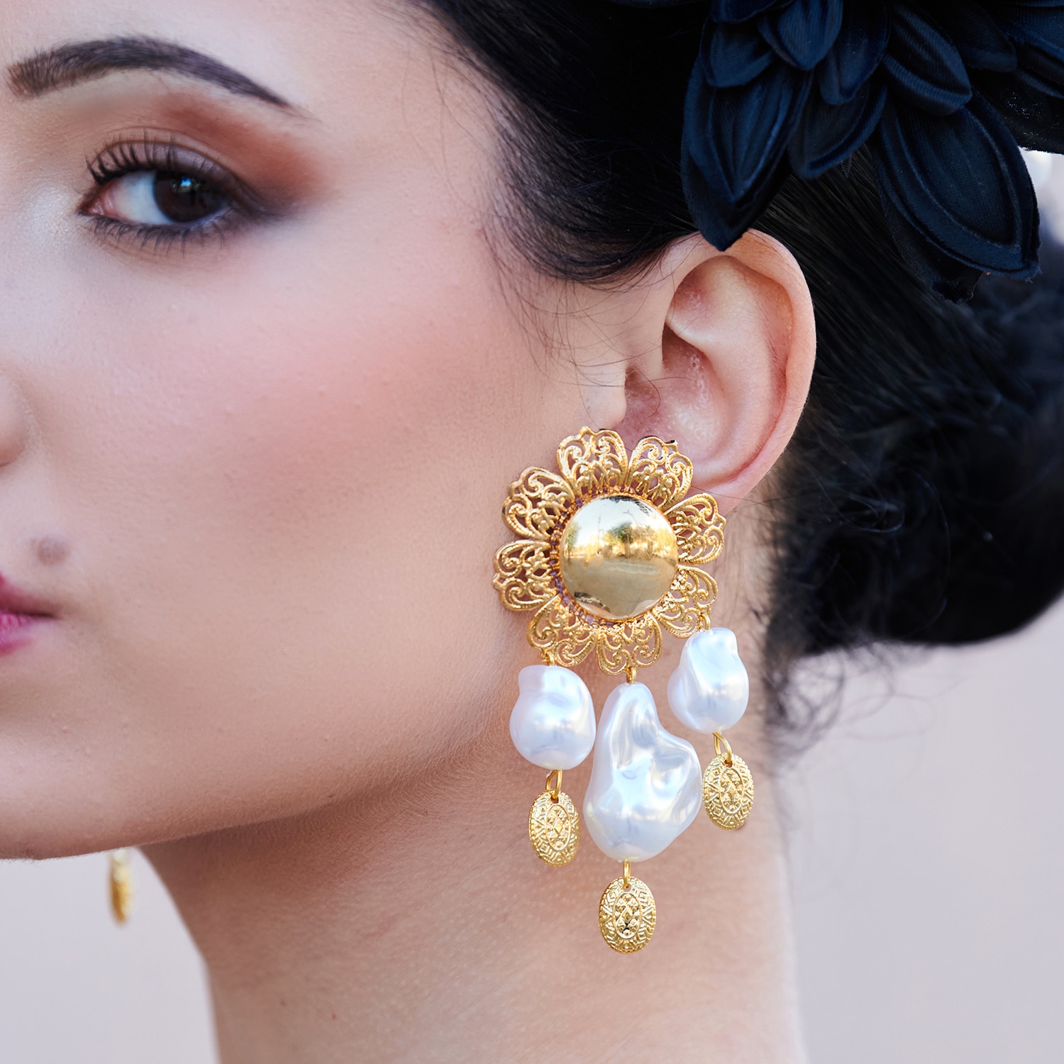 PENDIENTES DE FLAMENCA DORADOS