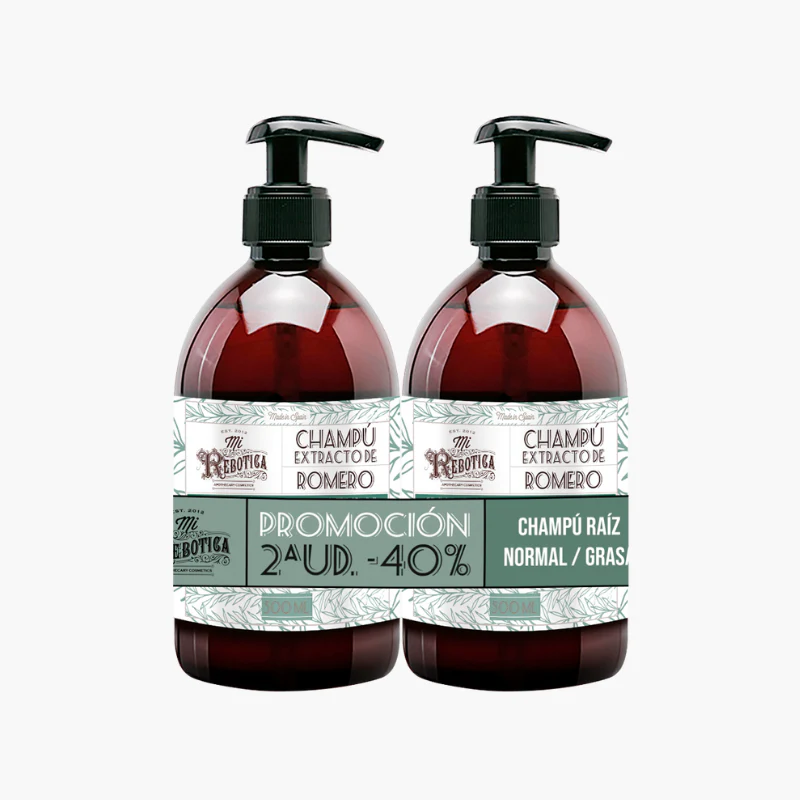 Pack Duplo Champú Extracto Romero – 500 ml