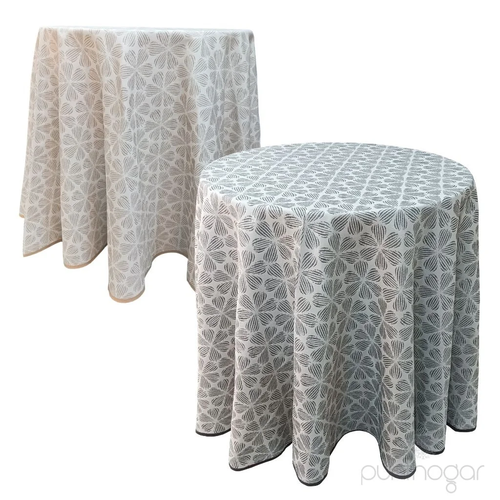 Falda mesa camilla fina FLORENS | Pétalos de margaritas