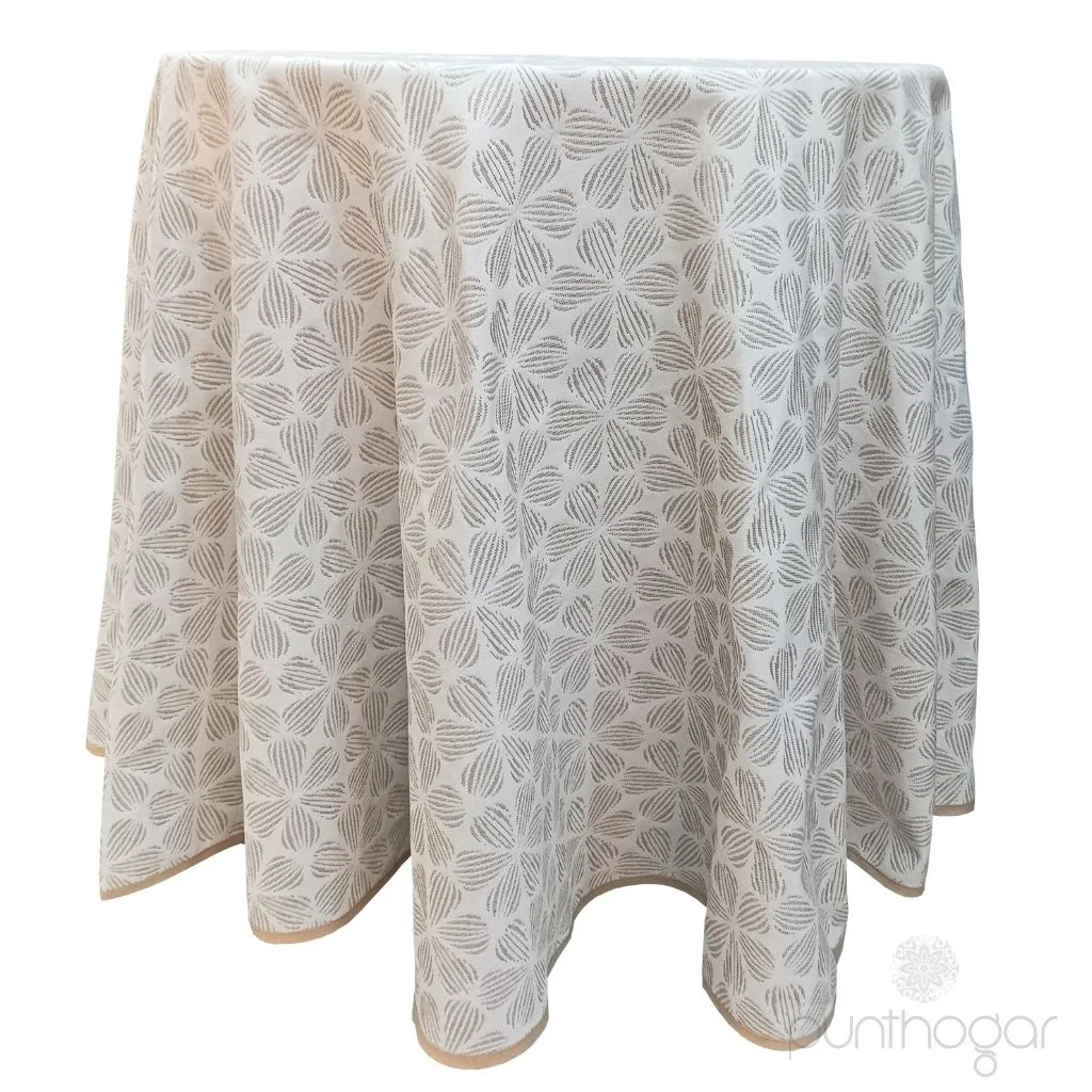 Falda mesa camilla fina FLORENS | Pétalos de margaritas - Imagen 2