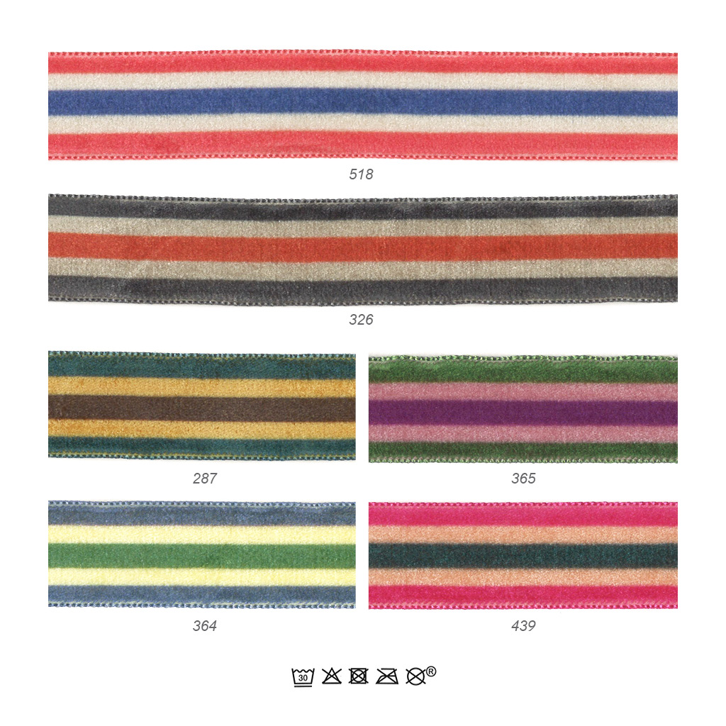 Cinta terciopelo a rayas