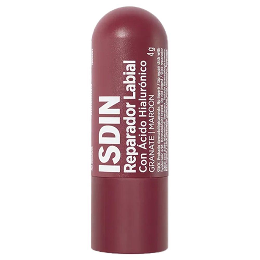 ISDIN REPARADOR LABIAL STICK CON ÁCIDO HIALURÓNICO GRANATE X 4 Gramos