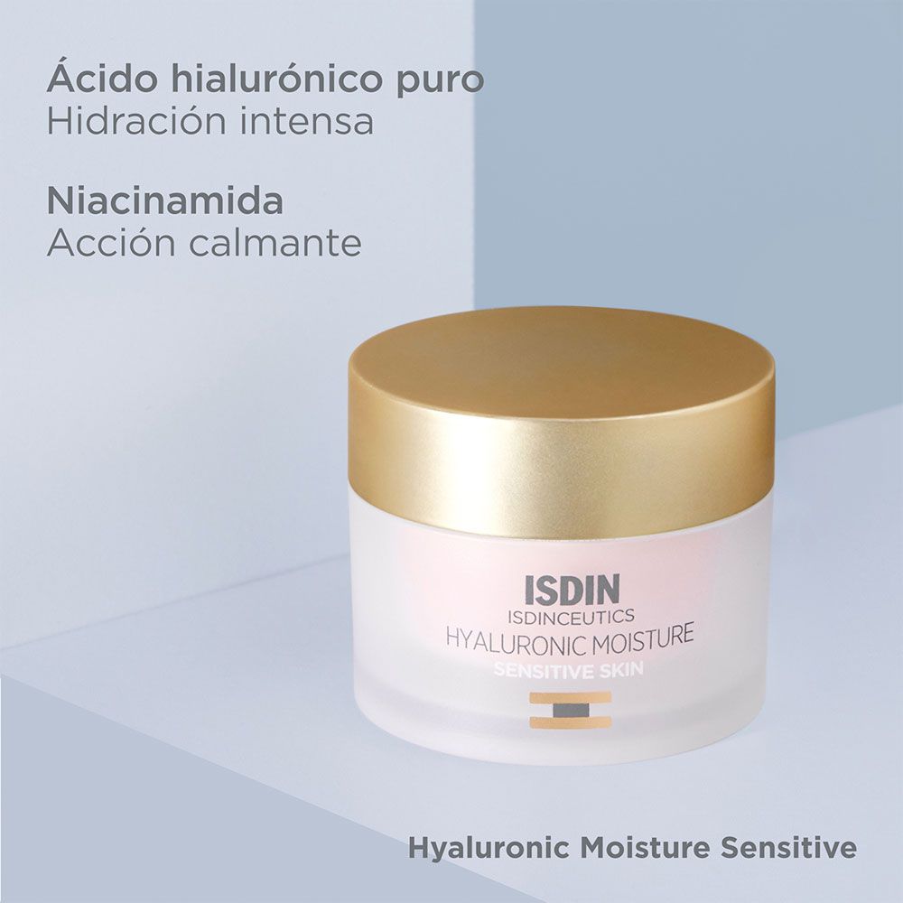 ISDIN ISDINCEUTICS PREVENT HYALURONIC MOISTURE PIEL SENSIBLE CREMA HIDRATANTE X 50 GRAMOS - Imagen 4