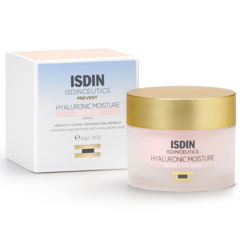 ISDIN ISDINCEUTICS PREVENT HYALURONIC MOISTURE PIEL SENSIBLE CREMA HIDRATANTE X 50 GRAMOS