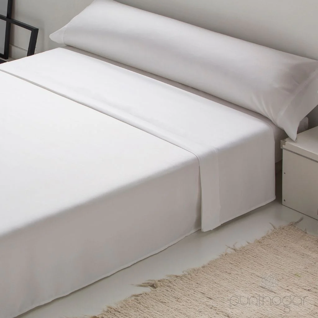 Juego de sábanas blanco IRIS 50/50