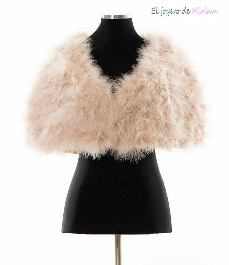 Estola de fiesta rosa nude