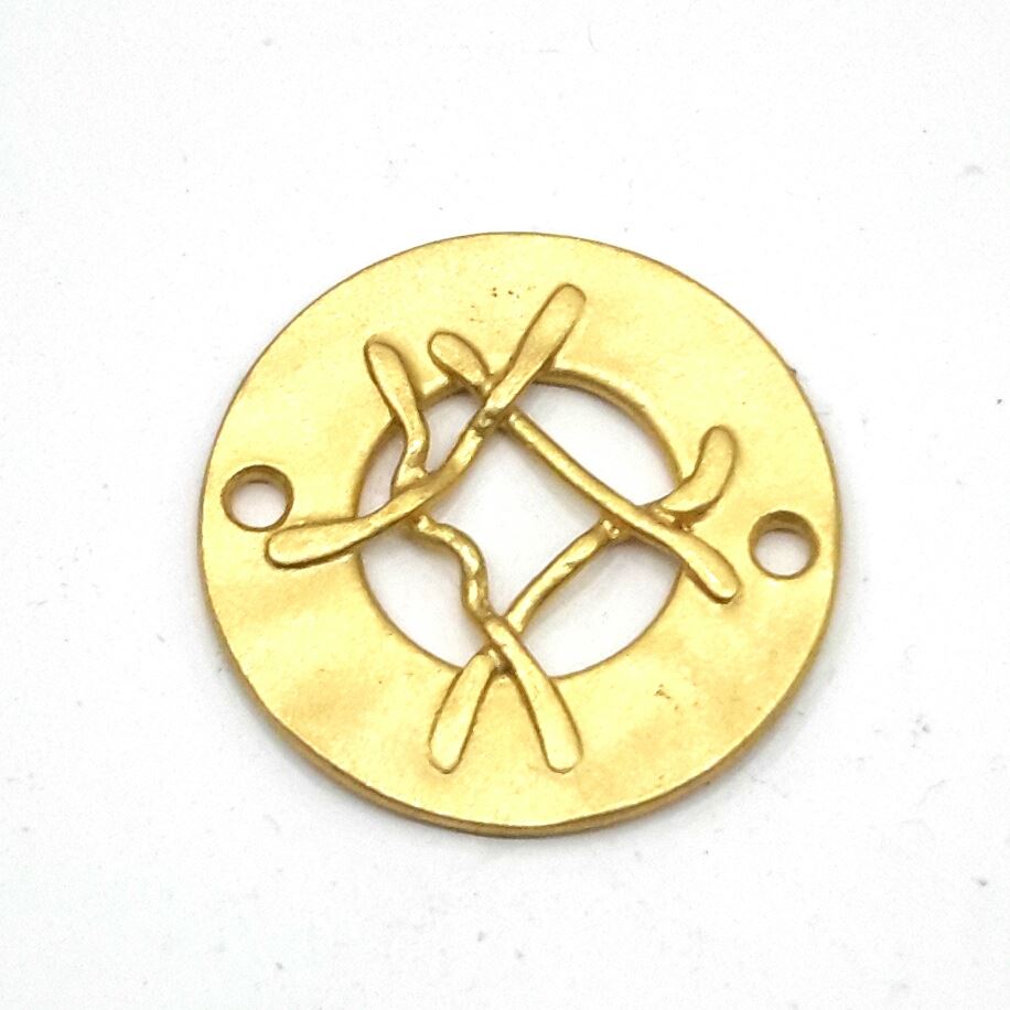 ENTREPIEZA REDONDA 7845 ORO MATE