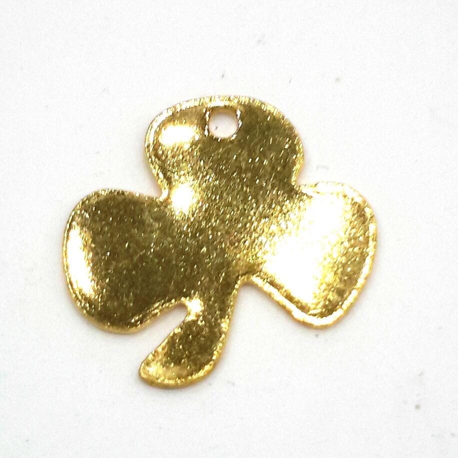 CHARM TRÉBOL ORO BRILLO