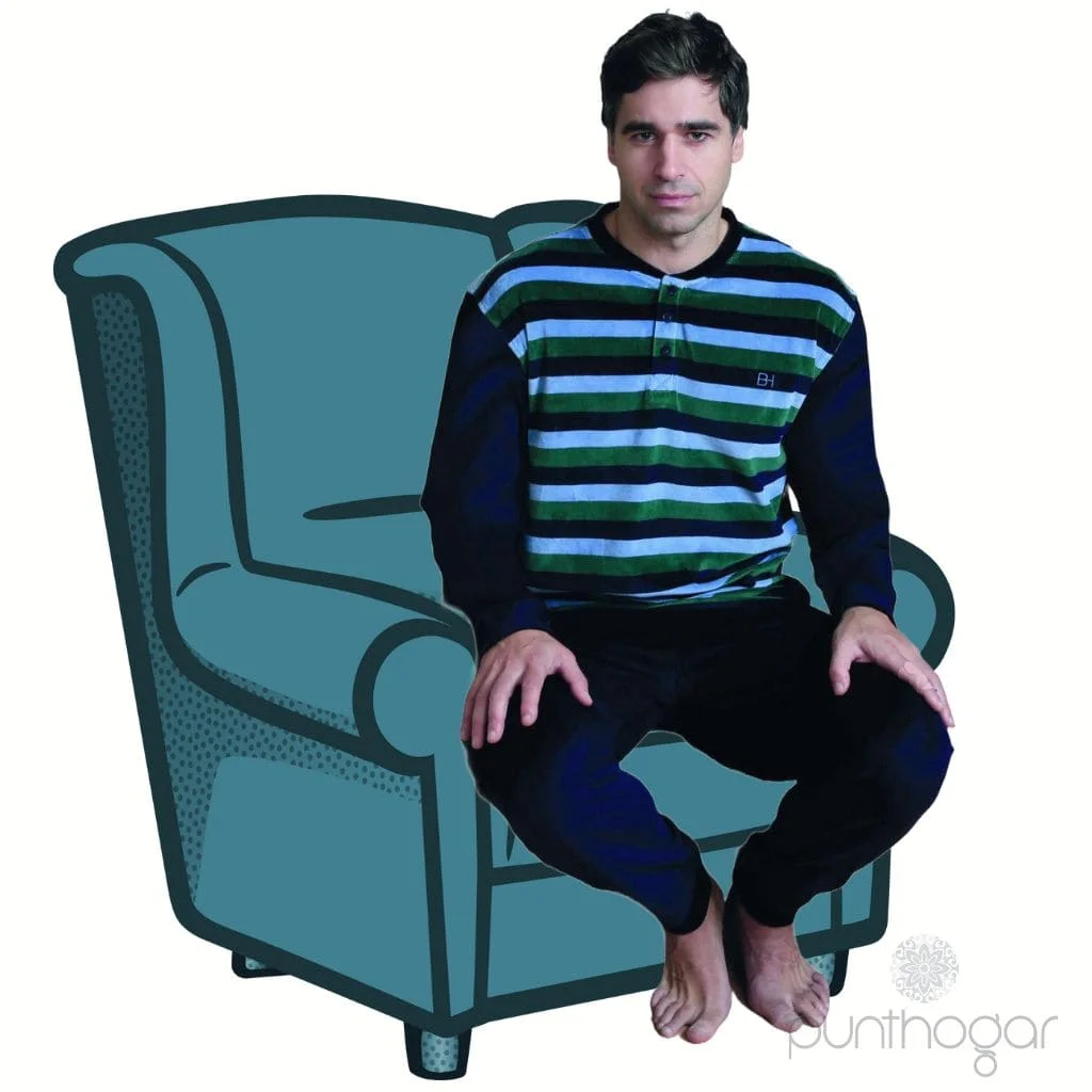 Pijama hombre invierno de coralina ENEKO 42085 marca B&H