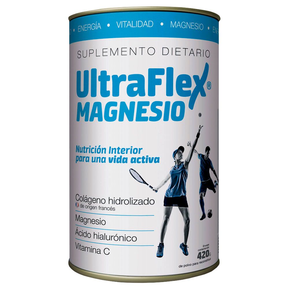 ULTRAFLEX MAGNESIO COLÁGENO HIDROLIZADO EN POLVO X 420