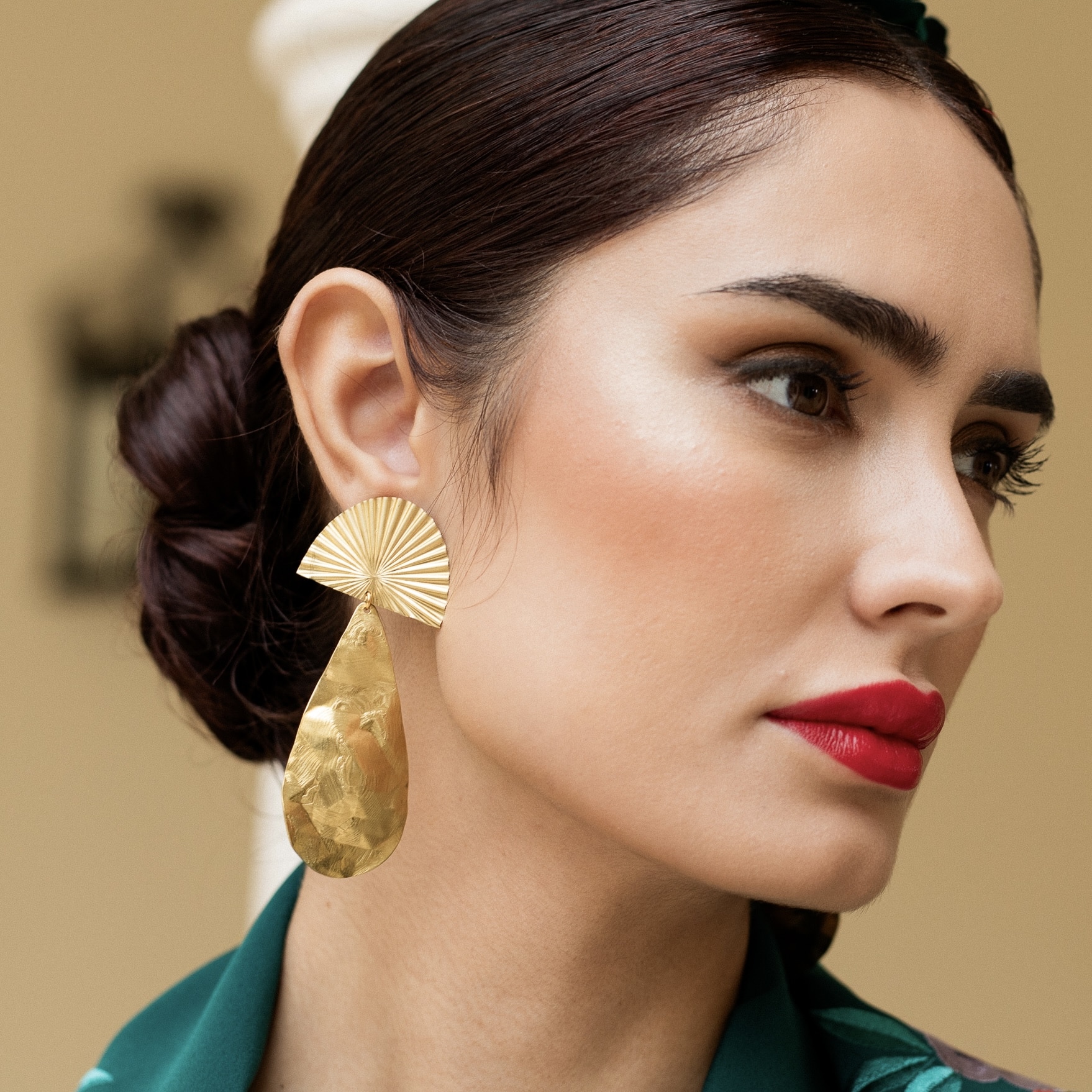 PENDIENTES DE FLAMENCA MANUELA DORADOS