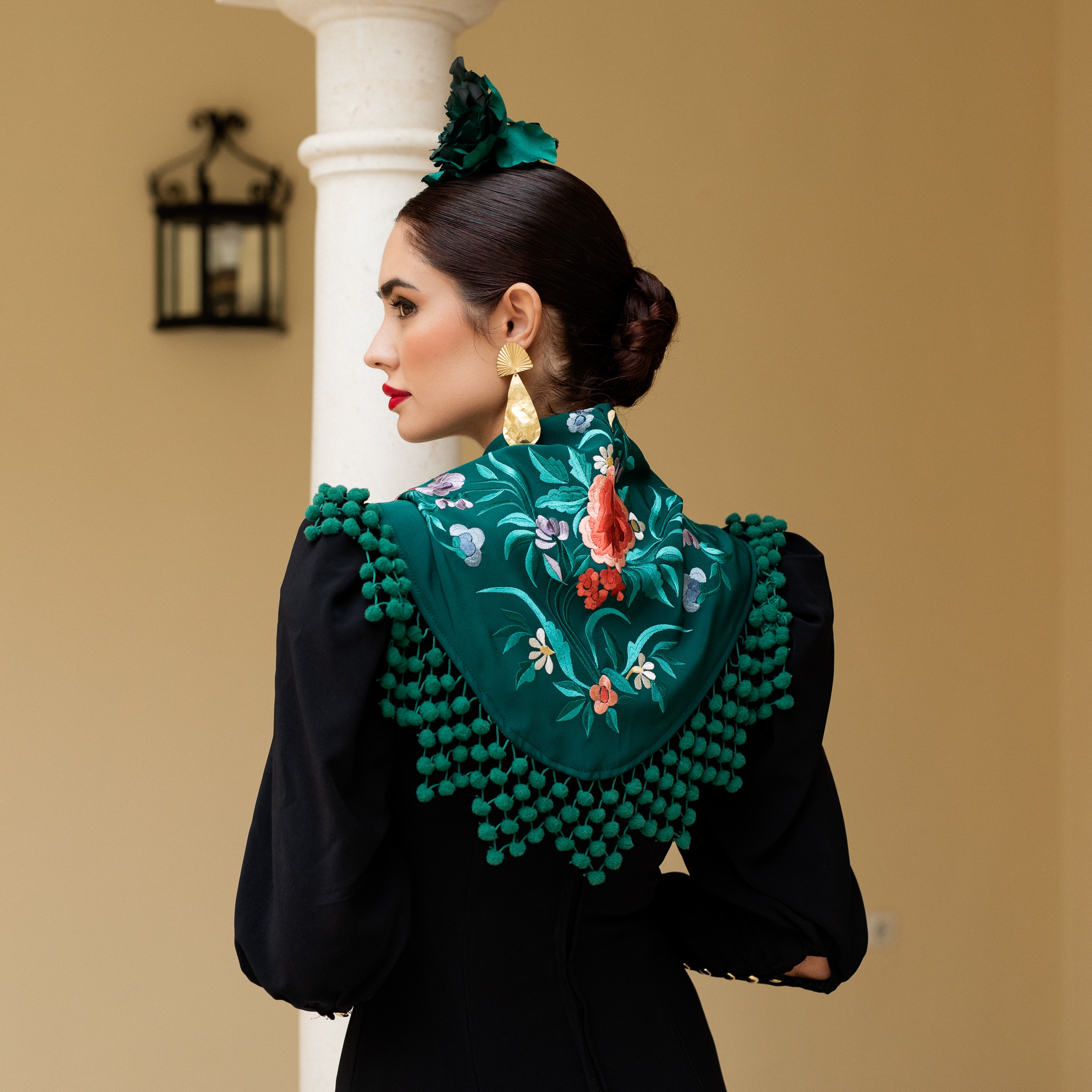 PENDIENTES DE FLAMENCA MANUELA DORADOS - Imagen 3