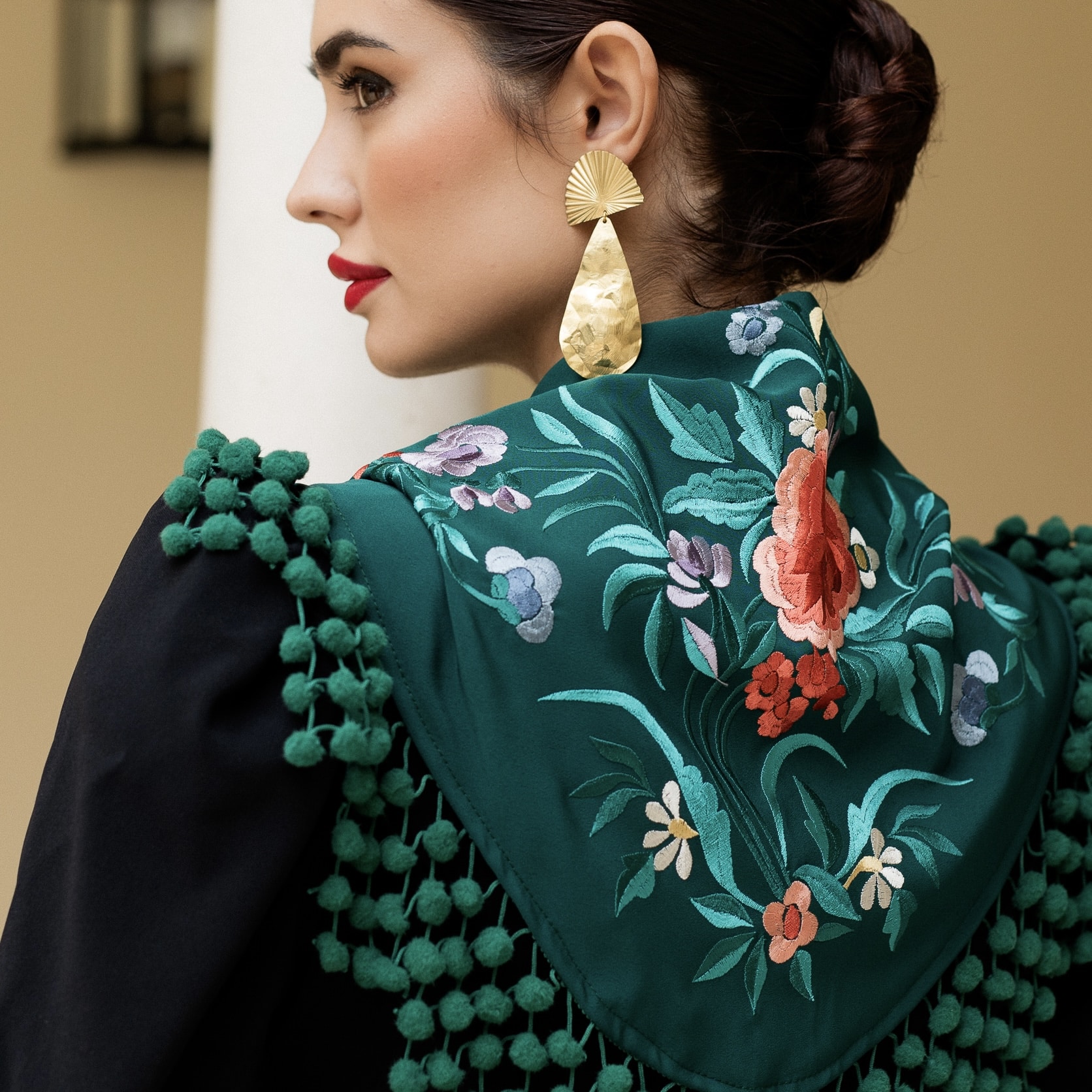 PENDIENTES DE FLAMENCA MANUELA DORADOS - Imagen 2